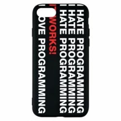 Чехол для iPhone 7 I hate programming - PrintSalon