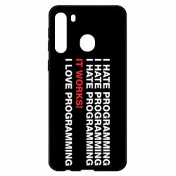 Чехол для Samsung A21 I hate programming - PrintSalon