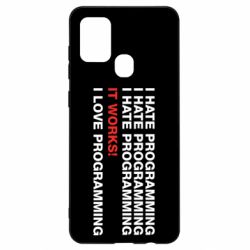 Чехол для Samsung A21s I hate programming - PrintSalon
