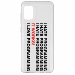 Чехол для Samsung A31 I hate programming - PrintSalon