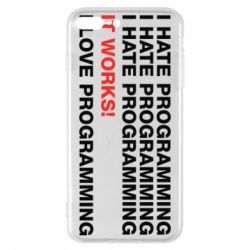 Чехол для iPhone 8 Plus I hate programming - PrintSalon