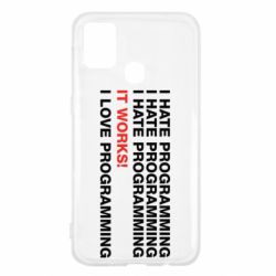 Чехол для Samsung M31 I hate programming - PrintSalon