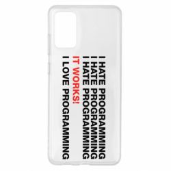 Чехол для Samsung S20+ I hate programming - PrintSalon
