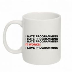 Чашка 320ml I hate programming