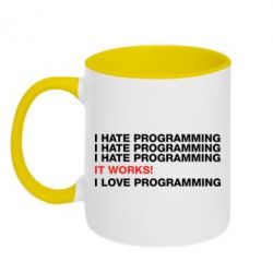 Чашка двокольорова I hate programming