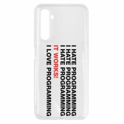 Чехол для Realme 6 I hate programming - PrintSalon