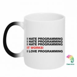 Чашка-хамелеон I hate programming - PrintSalon
