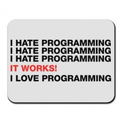 Коврик для мыши I hate programming - PrintSalon