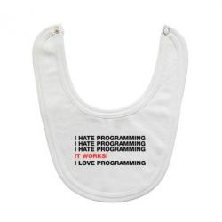 Слюнявчик  I hate programming - PrintSalon