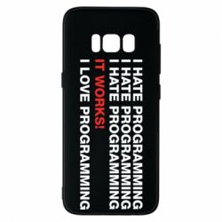 Чехол для Samsung S8 I hate programming - PrintSalon