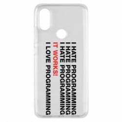 Чехол для Xiaomi Mi A2 I hate programming - PrintSalon