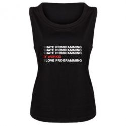 Женская майка I hate programming - PrintSalon