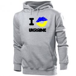 Мужское худи I kiss Ukraine - PrintSalon