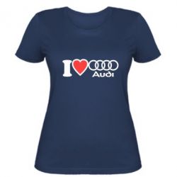 Женская футболка I love audi - PrintSalon