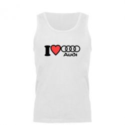 Мужская майка I love audi - PrintSalon