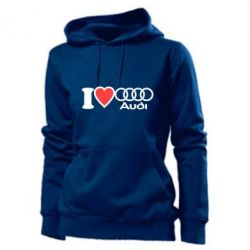 Женское худи I love audi - PrintSalon