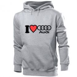 Мужское худи I love audi - PrintSalon