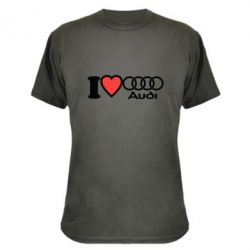 Камуфляжная футболка I love audi - PrintSalon