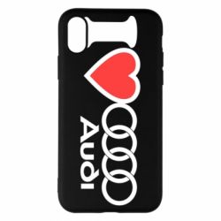 Чехол для iPhone X/Xs I love audi - PrintSalon