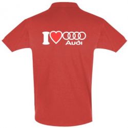 Мужское поло I love audi - PrintSalon