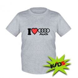 Детская футболка I love audi - PrintSalon