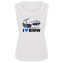 Женская майка I love BMW 2 - PrintSalon