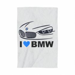 Полотенце с принтом I love BMW 2 - PrintSalon