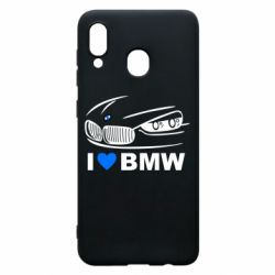 Чехол для Samsung A30 I love BMW 2 - PrintSalon