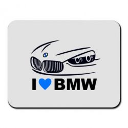 Коврик для мыши I love BMW 2 - PrintSalon