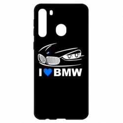 Чехол для Samsung A21 I love BMW 2 - PrintSalon