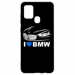 Чехол для Samsung A21s I love BMW 2 - PrintSalon