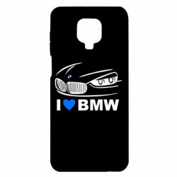 Чехол для Xiaomi Redmi Note 9S/9Pro/9Pro Max I love BMW 2 - PrintSalon
