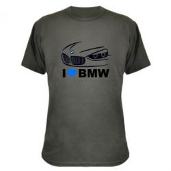 Камуфляжная футболка I love BMW 2 - PrintSalon