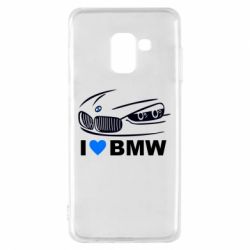 Чехол для Samsung A8 2018 I love BMW 2 - PrintSalon