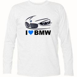 Футболка с длинным рукавом I love BMW 2 - PrintSalon