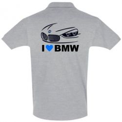 Мужское поло I love BMW 2 - PrintSalon