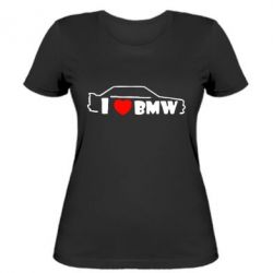 Женская футболка I love BMW - PrintSalon