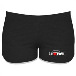 Женские шорты I love BMW - PrintSalon