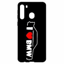 Чехол для Samsung A21 I love BMW - PrintSalon