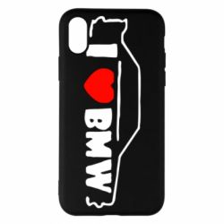 Чехол для iPhone X/Xs I love BMW - PrintSalon