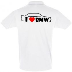Мужское поло I love BMW - PrintSalon
