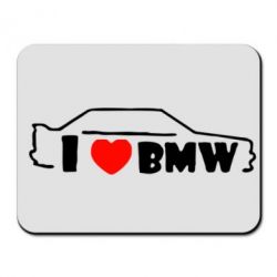 Коврик для мыши I love BMW - PrintSalon