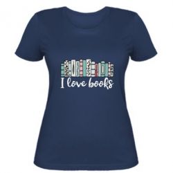 Женская футболка I love books - PrintSalon