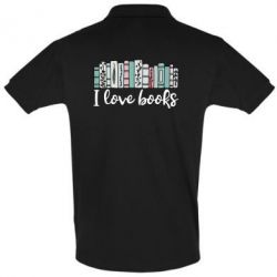 Мужское поло I love books - PrintSalon