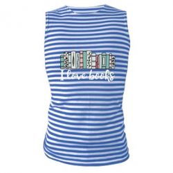 Майка-тельняшка I love books - PrintSalon