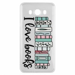 Чехол для Samsung J7 2016 I love books - PrintSalon