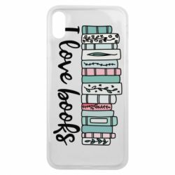 Чехол для iPhone Xs Max I love books - PrintSalon