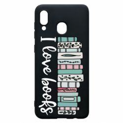 Чехол для Samsung A20 I love books - PrintSalon