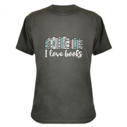 Камуфляжная футболка I love books - PrintSalon