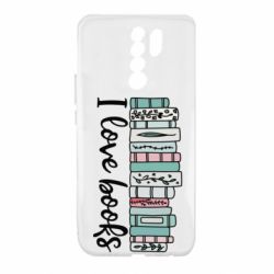 Чехол для Xiaomi Redmi 9 I love books - PrintSalon